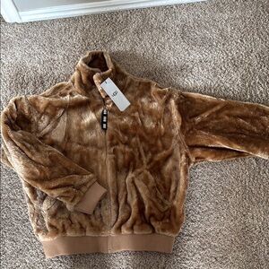 UGG Brown Faux Fur Jacket